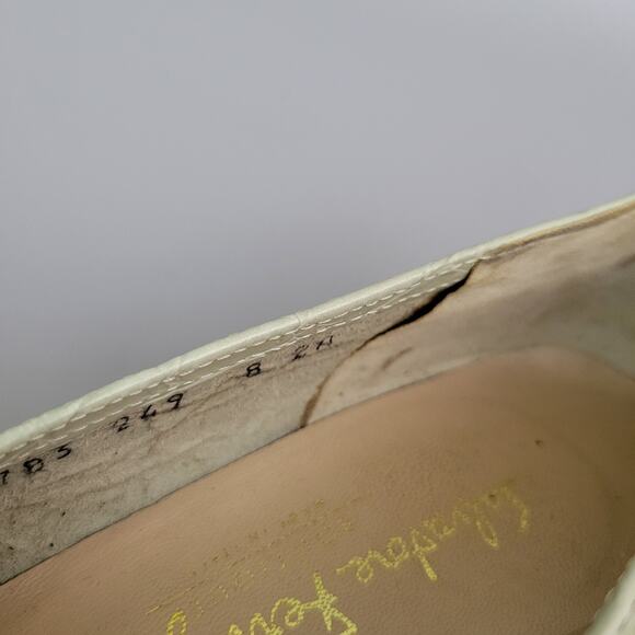 Salvatore Ferragamo Womens Wedge Flats Size 8 Narrow 2A Mint Green Croc Embossed - Picture 12 of 12